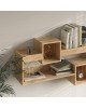 Ραφιέρα τοίχου Shellie μελαμίνης σε oak απόχρωση 120x28x65εκ Υλικό: CLIPBOARD WITH MELAMINE 184-000105