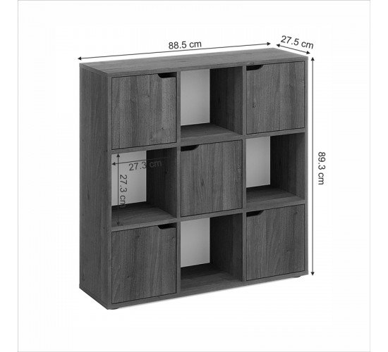 Βιβλιοθήκη Bookel σε sonoma απόχρωση 88.5x27.5x89.3εκ Υλικό: Laminated chipboard 16 mm 184-000112