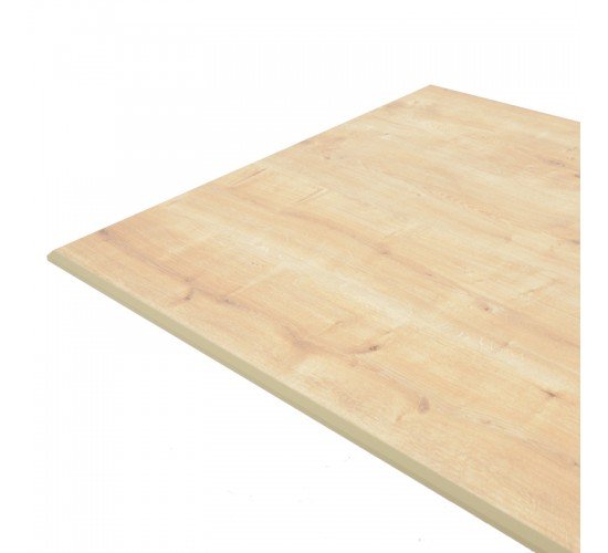 Τραπέζι Dinny oak mdf-μαύρο μέταλλο 180x90x75εκ Υλικό: METAL - MDF 190-000063