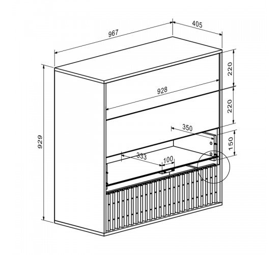 Συρταριέρα Bruse μελαμίνη σε sonoma-oak απόχρωση 96.7x40.5x92.9εκ Υλικό: CHIPBOARD MELAMINE 192-000042