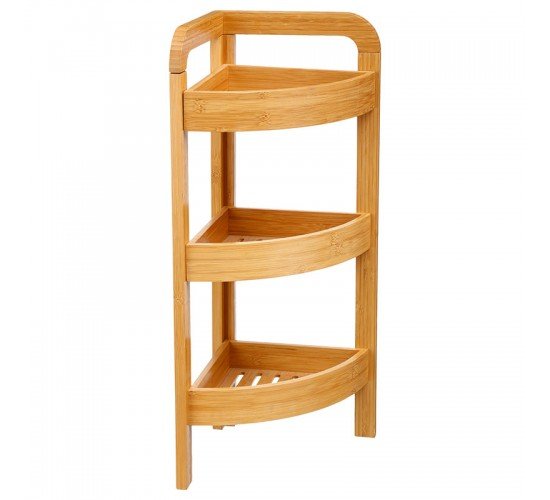 Ραφιέρα επιδαπέδια 3όροφη Jabez bamboo φυσικό 23x23x61εκ Υλικό: BAMBOO 199-000141