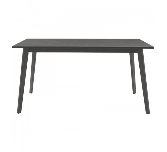 Tραπεζαρία Benson - Toto σετ 7τμχ rustic grey - ύφασμα γκρι 150x90x75εκ Υλικό: RUBBER WOOD VENNER - FABRIC 200-000193