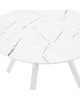 Tραπέζι Annie MDF λευκό μαρμάρου Φ100x76εκ Υλικό: MDF - METAL 235-000007