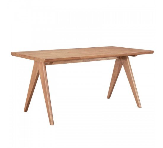 Τραπέζι Winslow ξύλο rubberwood σε ανοιχτό καρυδί χρώμα 180x85x75εκ Υλικό: RUBBERWOOD 247-000021