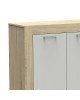 Μπουφές Haven sonoma-λευκό 180x40x80εκ Υλικό: CLIPBOARD WITH MELAMINE 248-000006