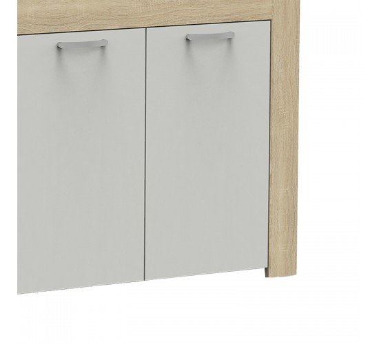 Μπουφές Haven sonoma-λευκό 180x40x80εκ Υλικό: CLIPBOARD WITH MELAMINE 248-000006