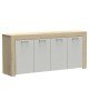 Μπουφές Haven sonoma-λευκό 180x40x80εκ Υλικό: CLIPBOARD WITH MELAMINE 248-000006