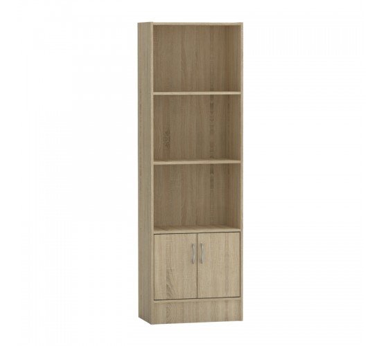 Βιβλιοθήκη Negan sonoma μελαμίνης 57x33x180εκ Υλικό: CLIPBOARD WITH MELAMINE 248-000018