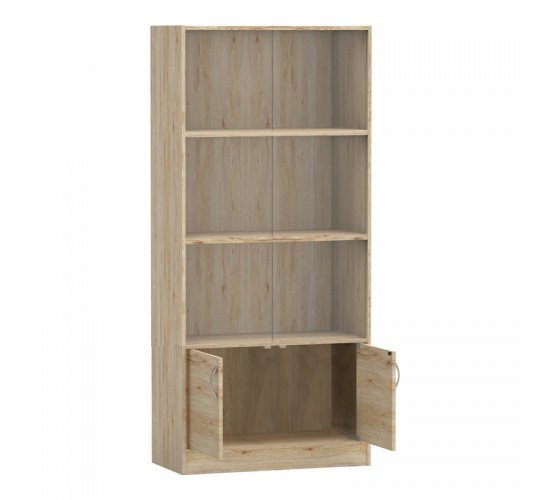 Βιβλιοθήκη Burcy oak 80x40x177εκ Υλικό: CLIPBOARD WITH MELAMINE 248-000024