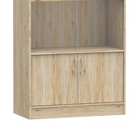 Βιβλιοθήκη Burcy oak 80x40x177εκ Υλικό: CLIPBOARD WITH MELAMINE 248-000024