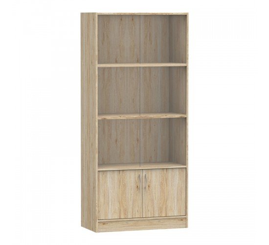 Βιβλιοθήκη Burcy oak 80x40x177εκ Υλικό: CLIPBOARD WITH MELAMINE 248-000024