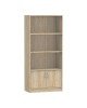 Βιβλιοθήκη Burcy oak 80x40x177εκ Υλικό: CLIPBOARD WITH MELAMINE 248-000024