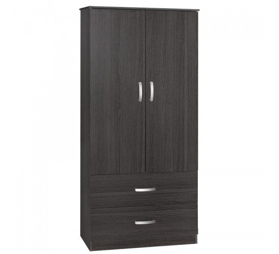 Ντουλάπα δίφυλλη και πατάρι Zelia wenge 79x42x180εκ. Υλικό: PARTICLE BOARD 249-000043