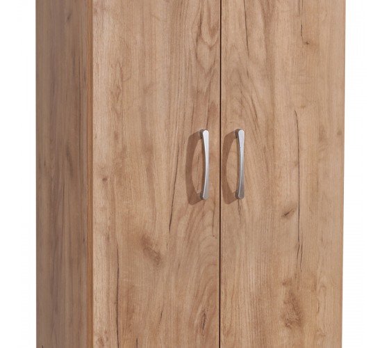 Ντουλάπα Jonar δίφυλλη oak μελαμίνης 60x42x180εκ Υλικό: MELAMINE 249-000057