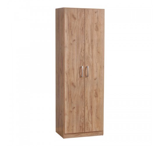 Ντουλάπα Jonar δίφυλλη oak μελαμίνης 60x42x180εκ Υλικό: MELAMINE 249-000057