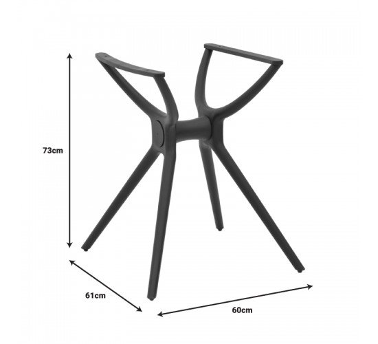 Βάση τραπεζιού Herno λευκό pp 60x61x73εκ Υλικό: PP 262-000040