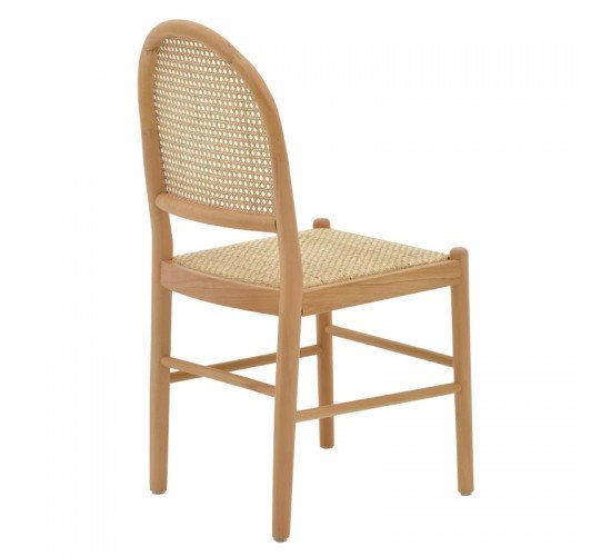 Καρέκλα Alessia ξύλο οξιάς-rattan φυσικό 43x40x89εκ Υλικό: BEECH WOOD - PE RATTAN 263-000010