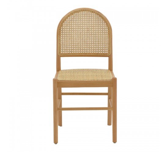 Καρέκλα Alessia ξύλο οξιάς-rattan φυσικό 43x40x89εκ Υλικό: BEECH WOOD - PE RATTAN 263-000010