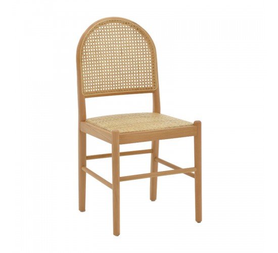 Καρέκλα Alessia ξύλο οξιάς-rattan φυσικό 43x40x89εκ Υλικό: BEECH WOOD - PE RATTAN 263-000010