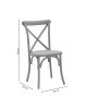 Καρέκλα Dylon white wash ξύλο οξιάς-έδρα φυσικό rattan 48x52x89εκ Υλικό: BEECH WOOD - RATTAN 263-000021