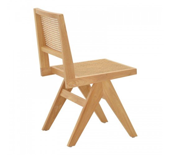 Καρέκλα Brenin φυσικό rubberwood 45x56x82εκ Υλικό: RUBBER WOOD - RATTAN 263-000023