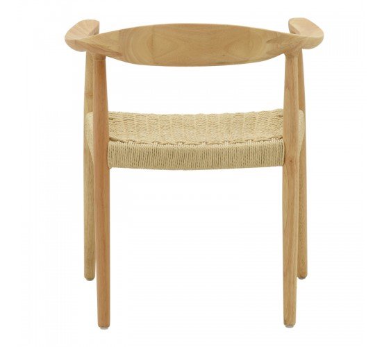 Πολυθρόνα Juvan φυσικό rubberwood 64x53x77εκ Υλικό: RUBBER WOOD - RATTAN 263-000024