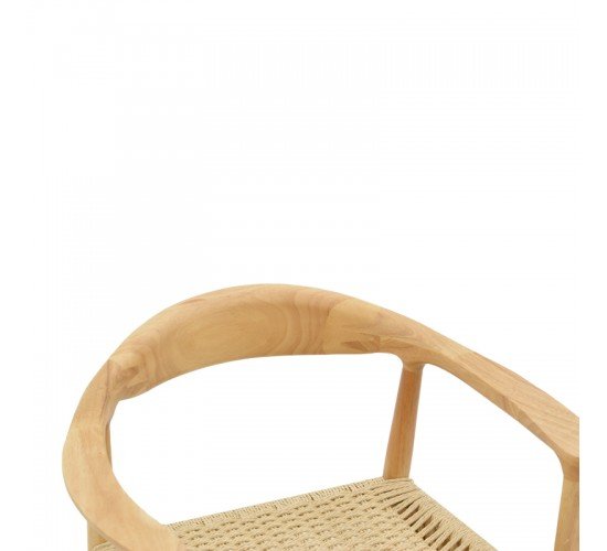 Πολυθρόνα Juvan φυσικό rubberwood 64x53x77εκ Υλικό: RUBBER WOOD - RATTAN 263-000024