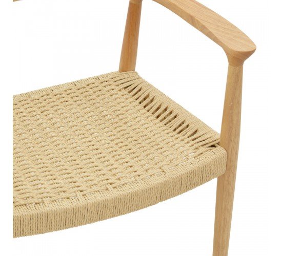 Πολυθρόνα Juvan φυσικό rubberwood 64x53x77εκ Υλικό: RUBBER WOOD - RATTAN 263-000024