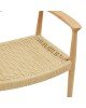 Πολυθρόνα Juvan φυσικό rubberwood 64x53x77εκ Υλικό: RUBBER WOOD - RATTAN 263-000024