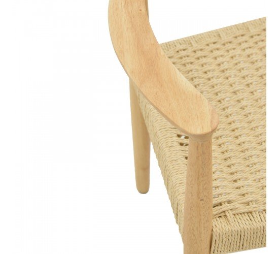 Πολυθρόνα Juvan φυσικό rubberwood 64x53x77εκ Υλικό: RUBBER WOOD - RATTAN 263-000024