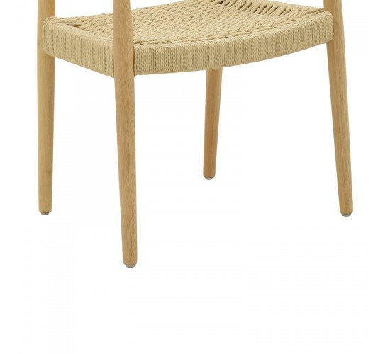 Πολυθρόνα Juvan φυσικό rubberwood 64x53x77εκ Υλικό: RUBBER WOOD - RATTAN 263-000024