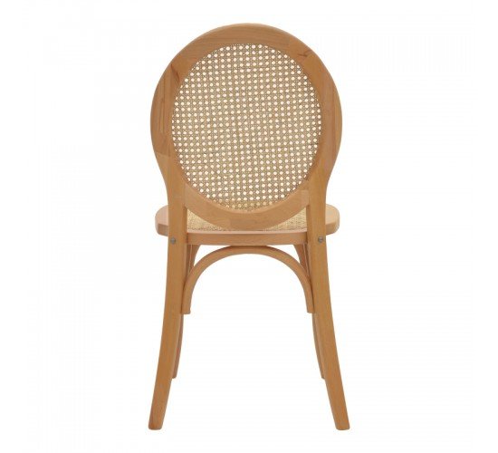 Καρέκλα Camil φυσικό ξύλο οξιάς-φυσικό rattan 45x50x94εκ Υλικό: BEECH-RATTAN 263-000030