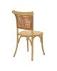 Καρέκλα Karley φυσικό ξύλο οξιάς-έδρα φυσικό rattan 48x52x89εκ Υλικό: BEECH WOOD - RATTAN SEAT 263-000041