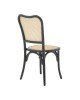 Καρέκλα Zozele φυσικό rattan pe-μαύρο toon wood 45x51x88εκ Υλικό: TOONWOOD - ROPE 263-000043