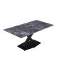 Τραπέζι Tafel pakoword Sintered stone μαύρο με μεταλλικά πόδια σε μαύρη απόχρωση 180x90x76εκ Υλικό: SINTERED STONE -  METAL 278-000018