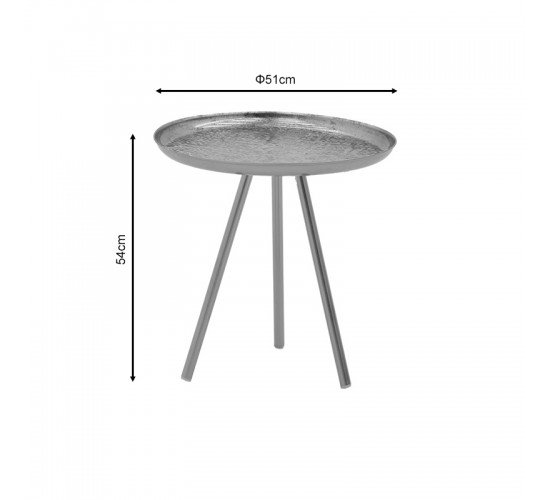 Βοηθητικό τραπέζι Jacksie Inart χρυσό μέταλλο Φ51x54εκ Υλικό: IRON 287-000013