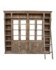 Βιβλιοθήκη Librardy Inart lime wash μασίφ mango ξύλο 247x35x220εκ Υλικό: MANGO WOOD 293-000002