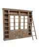 Βιβλιοθήκη Librardy Inart lime wash μασίφ mango ξύλο 247x35x220εκ Υλικό: MANGO WOOD 293-000002