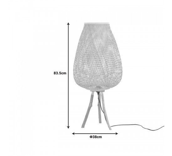 Φωτιστικό δαπέδου Vazel Inart Ε27 μπαμπού σε φυσική απόχρωση Φ38x83.5εκ Υλικό: bamboo pendent lamp with cable and E27 299-000019
