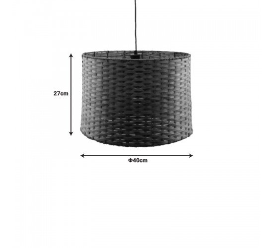 Φωτιστικό οροφής Siwel Inart Ε27 μπαμπού σε καφέ απόχρωση Φ40x27εκ Υλικό: bamboo pendent lamp with cable and E27 299-000023