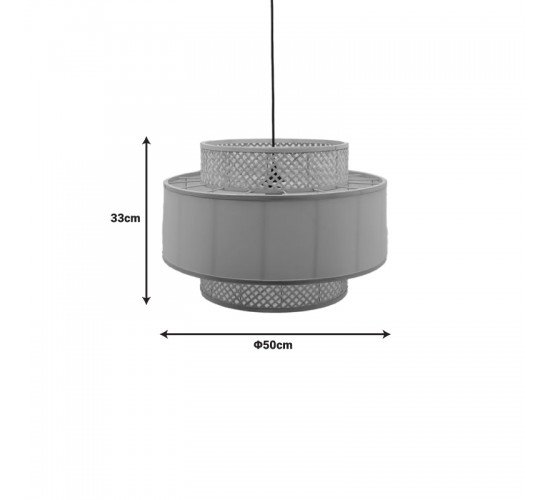 Φωτιστικό οροφής Certy Inart Ε27 μπαμπού σε φυσική απόχρωση Φ50x33εκ Υλικό: bamboo pendent lamp with cable and E27 299-000031