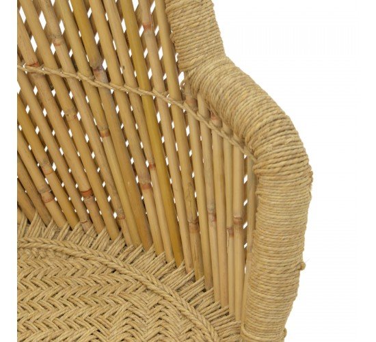 Πολυθρόνα Treza Inart φυσικό μπαμπού 66x48x89εκ Υλικό: BAMBOO-ROPE 309-000002