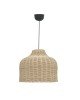 Φωτιστικό οροφής Ziquel Inart rattan σε φυσική απόχρωση Φ42x89εκ Υλικό: RATTAN - METAL 313-000034