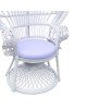 Πολυθρόνα Dorothy Inart με λευκό μαξιλάρι-λευκό rattan 115x57x150εκ Υλικό: RATTAN-LASIO 314-000001