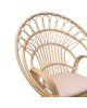 Πολυθρόνα Boloni Inart με μπεζ μαξιλάρι-φυσικό rattan 100x67x120εκ Υλικό: RATTAN-LASIO 314-000006