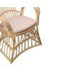 Πολυθρόνα Boloni Inart με μπεζ μαξιλάρι-φυσικό rattan 100x67x120εκ Υλικό: RATTAN-LASIO 314-000006