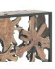 Κονσόλα Donis Inart φυσικό-μαύρο μασίφ ξύλο teak 120x40x75εκ Υλικό: TEAKROOT. TEAKWOOD 315-000005