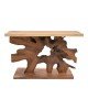 Κονσόλα Nasiol Inart φυσικό μασίφ ξύλο teak 120x40x75εκ Υλικό: SUARWOOD. TEAKROOT 315-000008