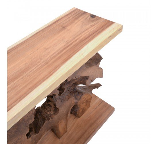 Κονσόλα Nasiol Inart φυσικό μασίφ ξύλο teak 120x40x75εκ Υλικό: SUARWOOD. TEAKROOT 315-000008