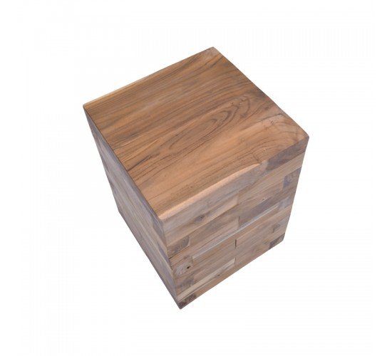 Βοηθητικό τραπέζι Werzy Inart φυσικό μασίφ ξύλο teak 35x35x49εκ Υλικό: TEAKWOOD 315-000009